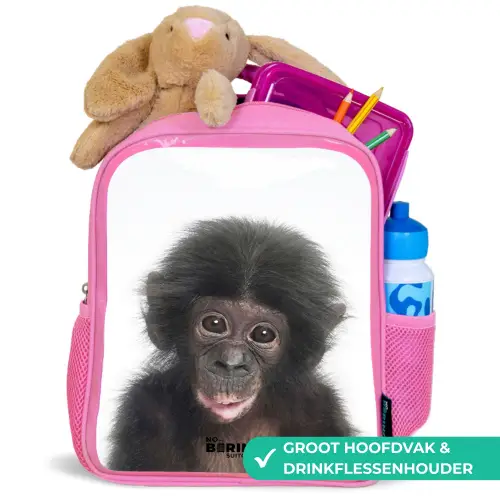 Charlie Chimp Kinderrugzak - Roze middel -inhoud_NL