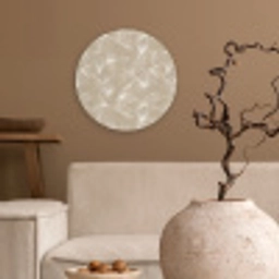 Organisch - Textuur - Beige Wandcirkel kunststof plaat 5mm dik klein 188 -sfeer1