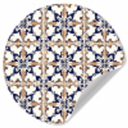 Klassiek - Patroon - Kleurrijk Wandcirkel behangsticker klein 186 -3d