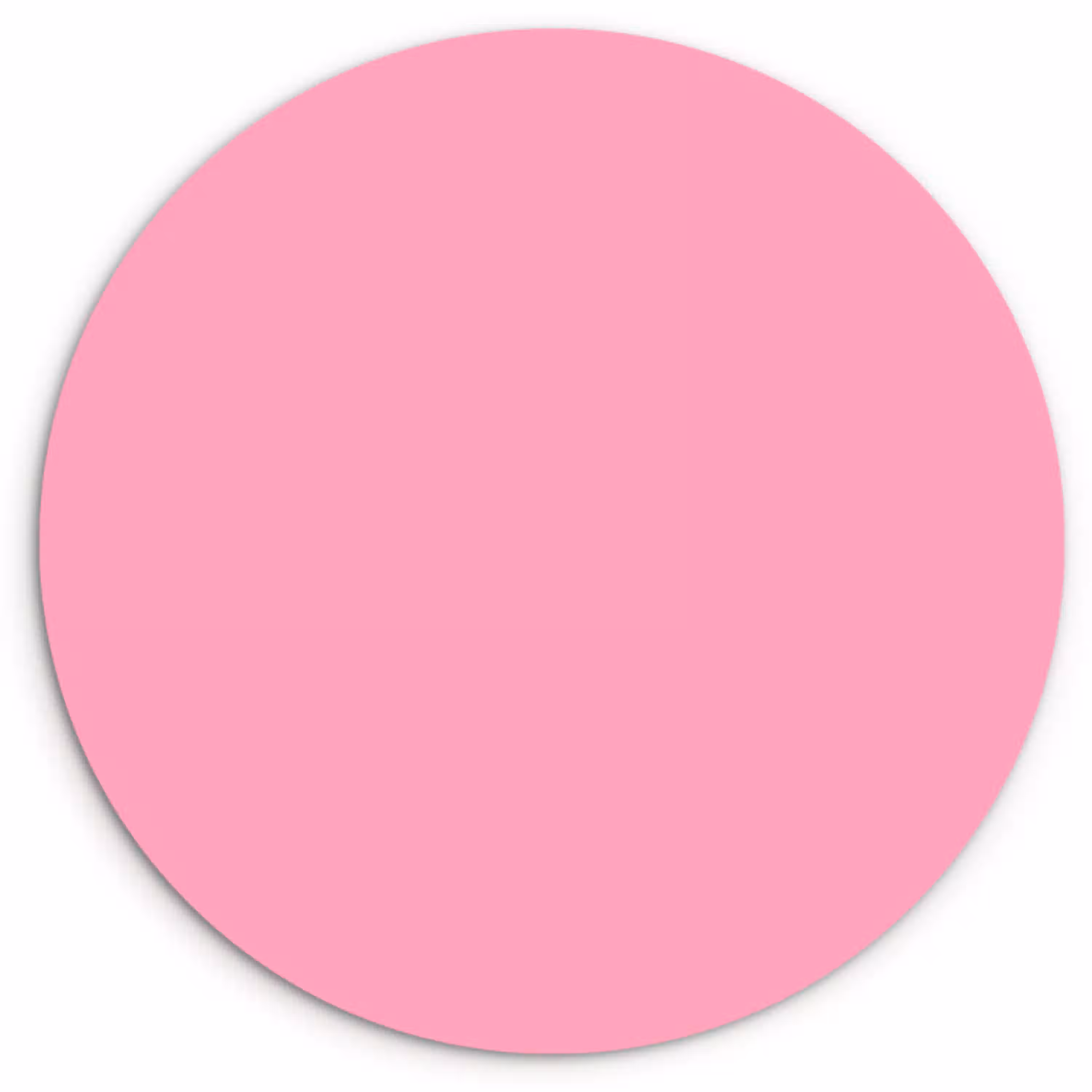 Bubblegum - Pink - Roze Wandcirkel kunststof plaat 5mm dik klein 188 -3d