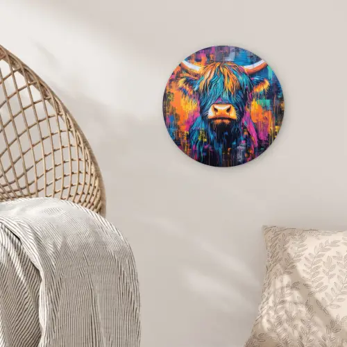 Marmer - Modern - Goud Wandcirkel kunststof plaat 5mm dik klein -sfeer5