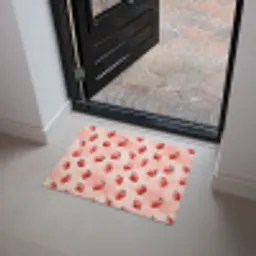 Aardbei - Patroon - Roze Deurmat klein 898 -sfeer5