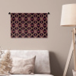 Symmetrisch - Tegel - Burgundy Wandkleed katoen klein 269 -sfeer4