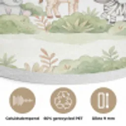 Dieren - Jungle - Pastel Akoestische PET Vilt - Rond klein -closeup_NL