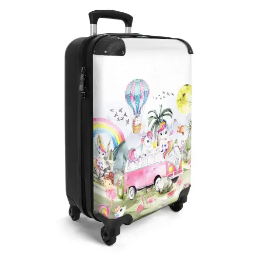 Eenhoorn safari NBS - Handbagage koffer - Kinderen Unisex middel -productfoto_3d
