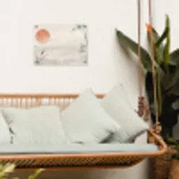 Minimalistisch - Bamboe - Groen tuinposter los doek klein -sfeer7