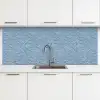 Golven - Ritmisch - Blauw keuken achterwand 2 middel 871 -3d