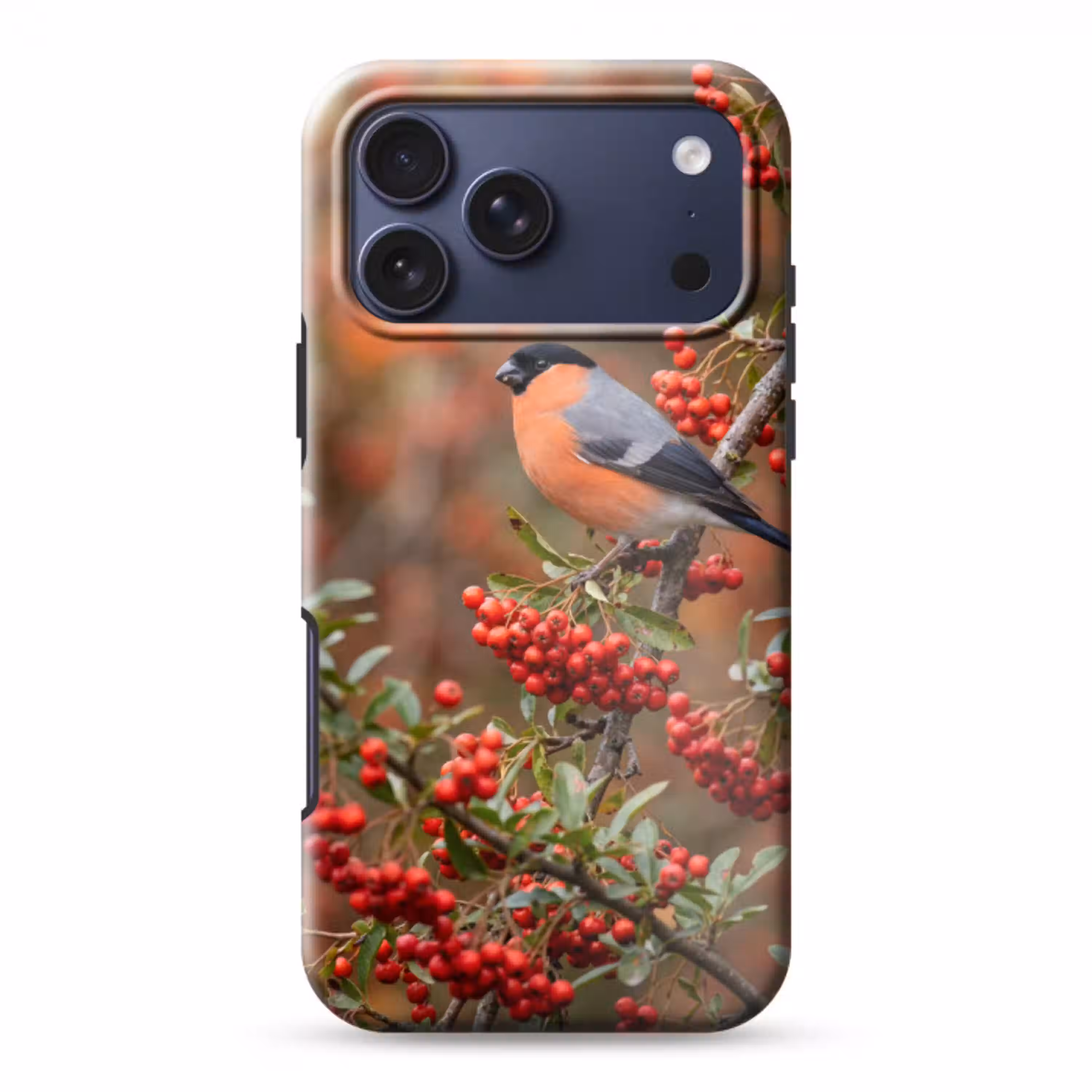 Goudvink - Bessen - Herfst - Natuur - Kleurrijk Toughcase MagSafe Apple iPhone 17 Pro Max klein -3d
