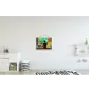 Vrouw - Keuken - Katten - Doorkijk textielposter latten blank klein -kinderkamer