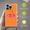 Discoballen - Kers - Spiegels - Roze Hoesje iPhone 16 Pro Max met koord klein -sfeer2_NL