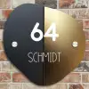 Half goud zwart - Modern Naambord Organisch middel -sfeer10