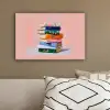 Boeken - Stapel - Kleurrijk canvas 2cm klein -sfeer3