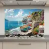 Boten - Rotsen - Zee - Zon keuken achterwand spatscherm klein -3d_website