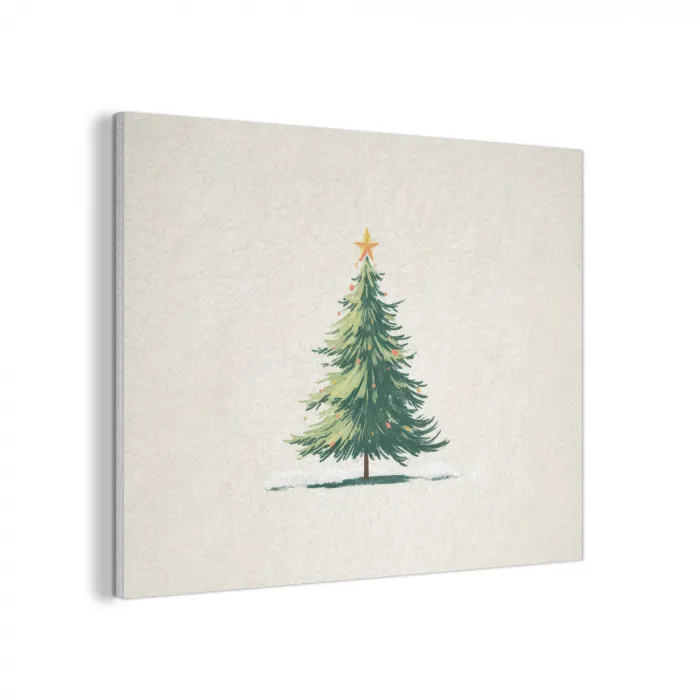 Kerstboom - Illustratie - Ster - Sneeuw PET vilt klein -3d