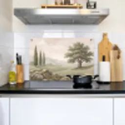 Heuvellandschap - Bomen - Natuur - Groen Inductie beschemer met haakjes klein -sfeer2