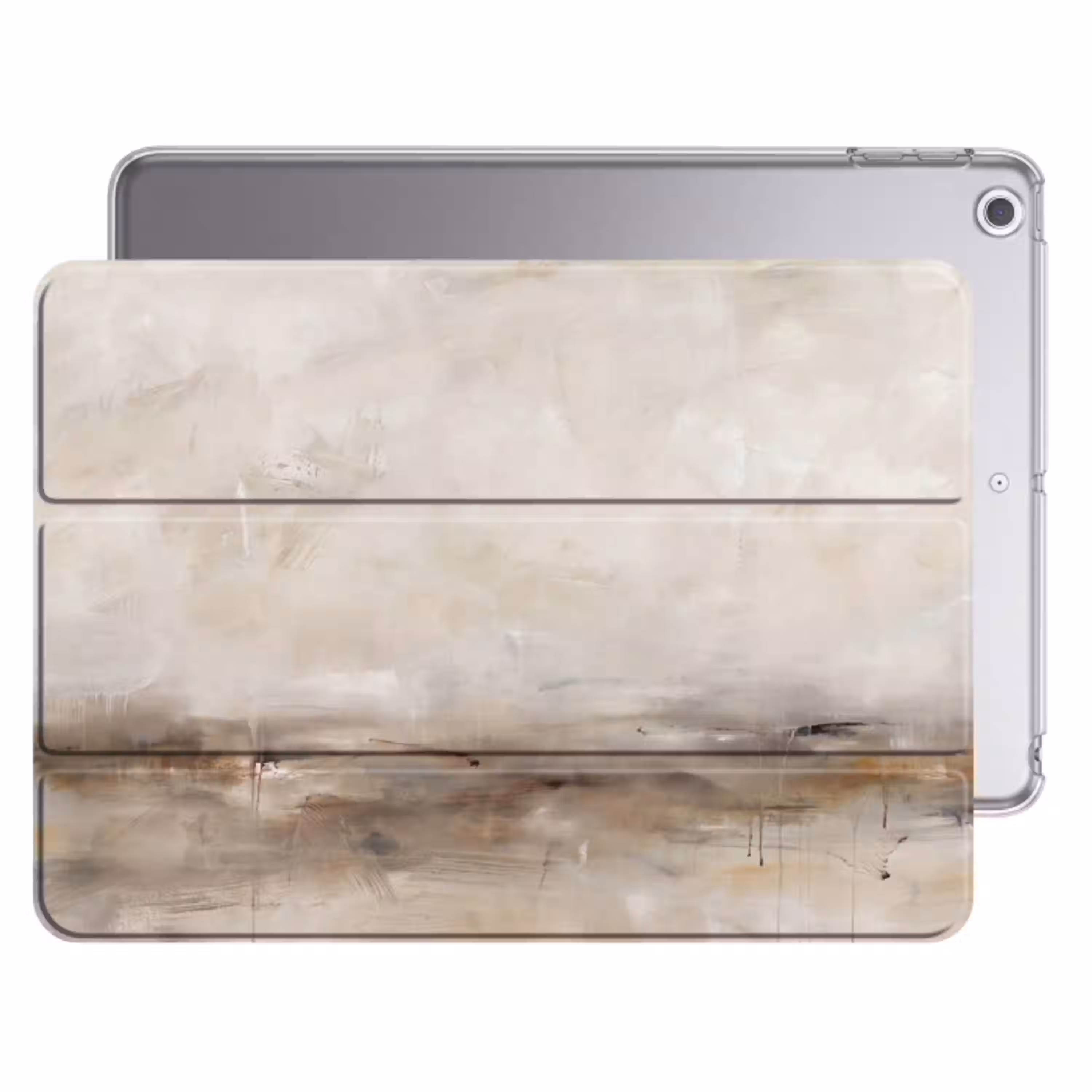 Abstrakt - Landschap - Modern - Beige - Kunst Apple iPad 2017 middel -threedimensional_3d_global