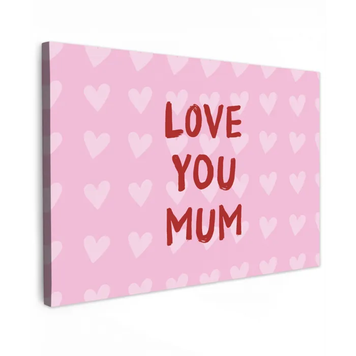 Love - Quote - Moeder - Rood canvas 2cm klein -z3d