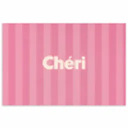 Gestreept - Roze - Chéri poster papier klein -3d