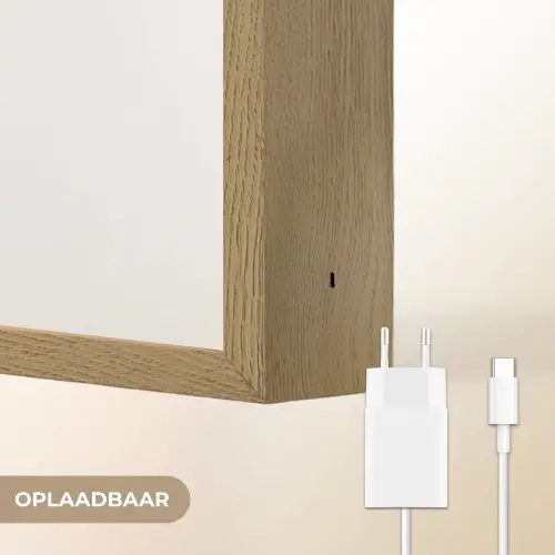 Basketbal - Wit - Schaduw - Lijnen Light Box met batterij (Wandlamp) middel -USP_websiteoplaadbaarNL
