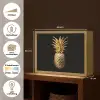 Ananas - Zwart - Goud - Luxe Light Box met batterij (Wandlamp) middel -USP_websiteoverzichtNL