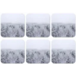 Bos - Sneeuw - Winter - Natuur - Wit onderzetter kurk middel -zkaufland3dotto