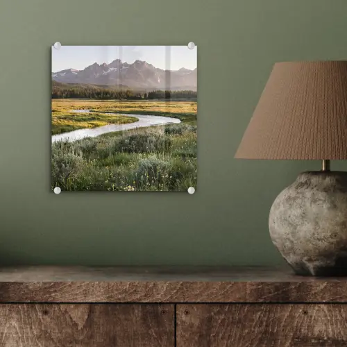 Berglandschap - Rivier - Bos plexiglas 5mm klein -sfeer3