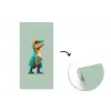 Cartoon - Dino - Oranje - Stekels fotobehang vinyl groot -3d