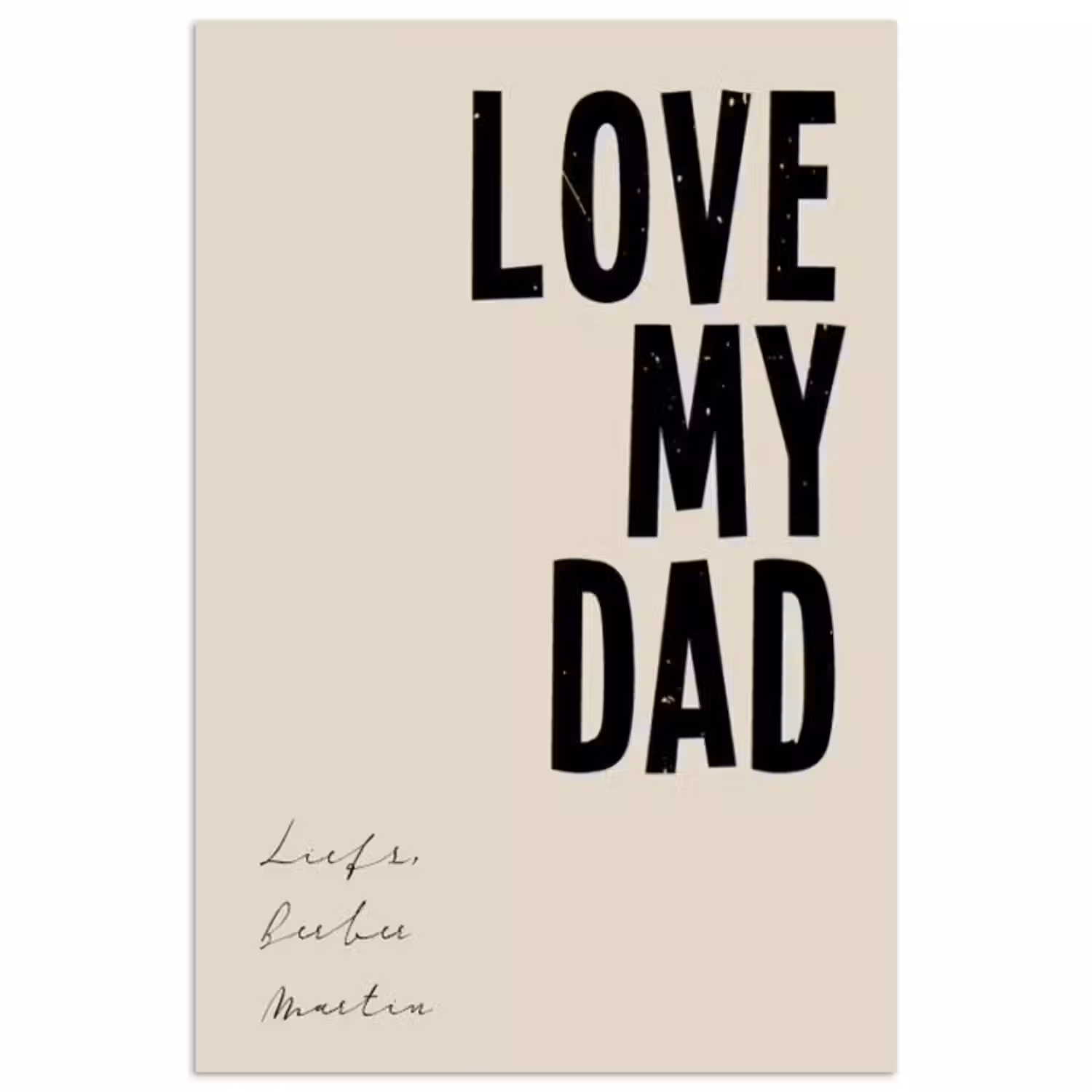 Gepersonaliseerde poster - Love My Dad