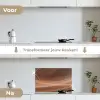 Golven - Abstract - Bruin keuken achterwand spatscherm klein -voor_na_NL