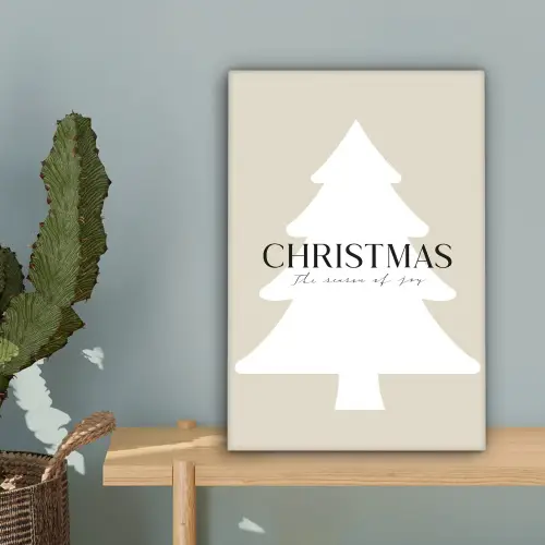 Kerstboom - Japandi - Christmas - Beige canvas 2cm klein -sfeer4