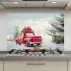 Auto - Rood - Cadeaus - Winter - Sneeuw - Kerst keuken achterwand spatscherm klein -3d_website