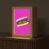 Hotdog - Roze - Retro Light Box met kabel (Tafellamp) klein -z3d_website