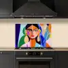 Portret - Vrouw - Modern keuken achterwand spatscherm klein -sfeer1