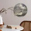 Vuurtoren - Golven - Storm Akoestische PET Vilt - Rond klein -sfeer3