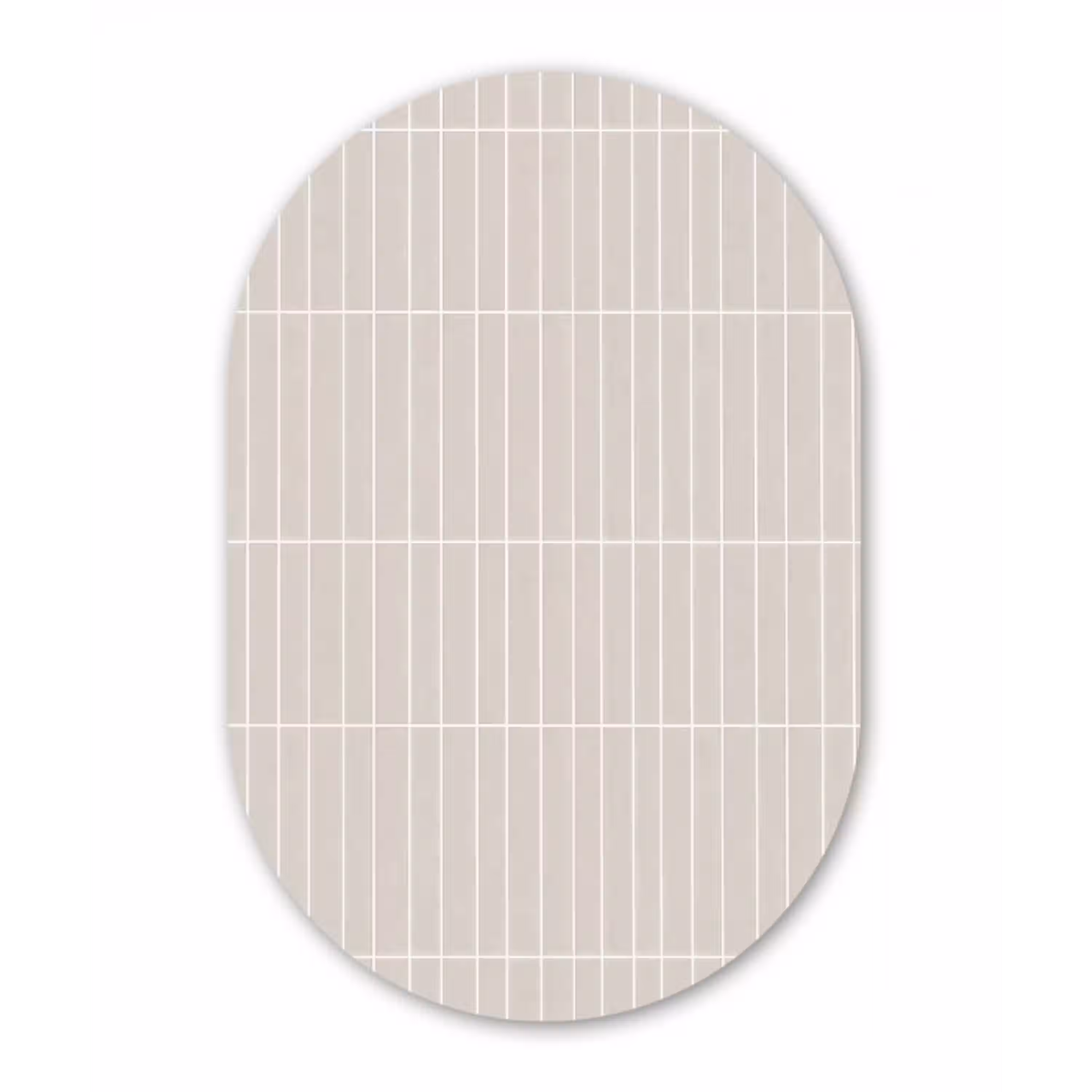 Patroon - Tegels - Zand Wandcirkel Ovaal Aluminium middel 839 -3d