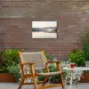 Water - Bomen - Mistlaag Tuinposter op houten frame 2 cm dik klein -sfeer3