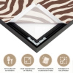 Zebra - Patroon - Zwart - Wit Textielframe zwart klein 947 -USP_feed_closeupNL