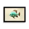 Schubben - Vis - Mint - Minimalistisch fotolijst zwart zonder passe partout klein -3d