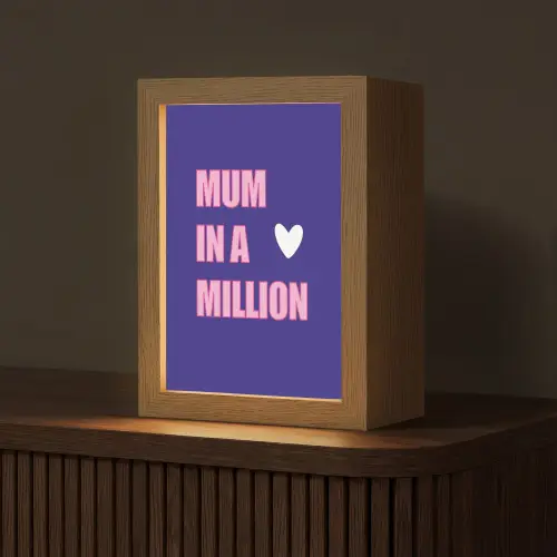 Moeder - Tekst - Blauw - Hartje Light Box met kabel (Tafellamp) klein -z3d_website