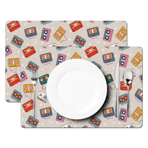 Muziek - Cassette - Patroon Placemat vinyl groot 368 -zzsfeer2_Kitchenyeah-website