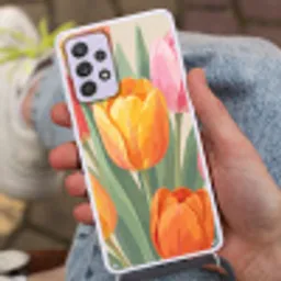 Tulpen - Abstract - Kleurrijk Hoesje Samsung Galaxy A52 5G met koord klein -sfeer3