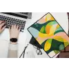 Abstract - Geel - Roze - Groen laptophoes neopreen klein -bureau