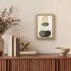 Japandi - Wabi sabi - Beige Light Box met kabel (Tafellamp) klein -sfeer2