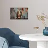 Geschilderd - Abstract - Uil - Bruin poster papier klein -sfeer3