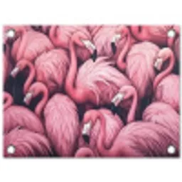 Flamingo - Roze - Dieren tuinposter los doek klein -3d