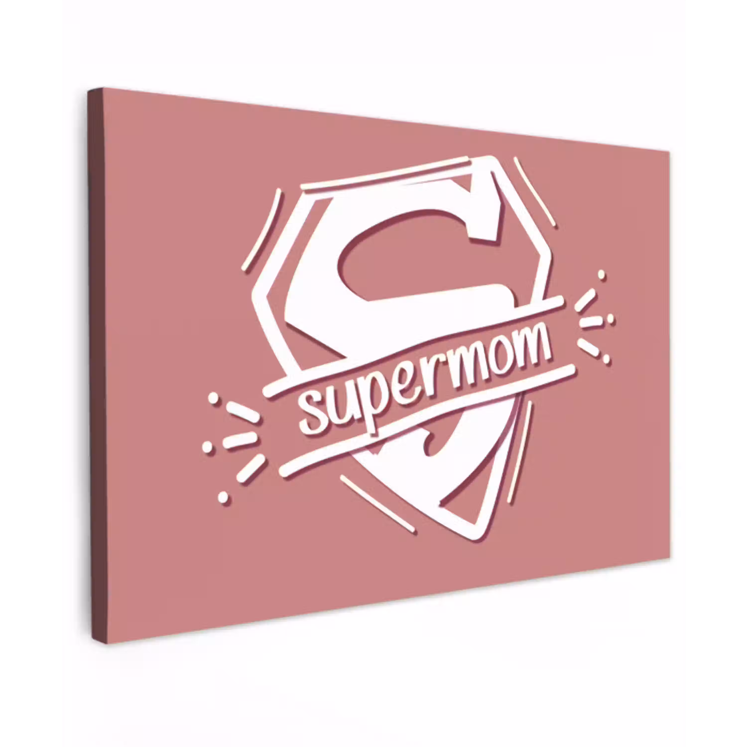 Spreuken - Supermom - Moeder - Quotes canvas 2cm klein -z3d