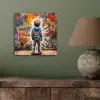 Graffiti - Jongen - Kleuren - Kunst - Street Art aluminium wit klein -sfeer2