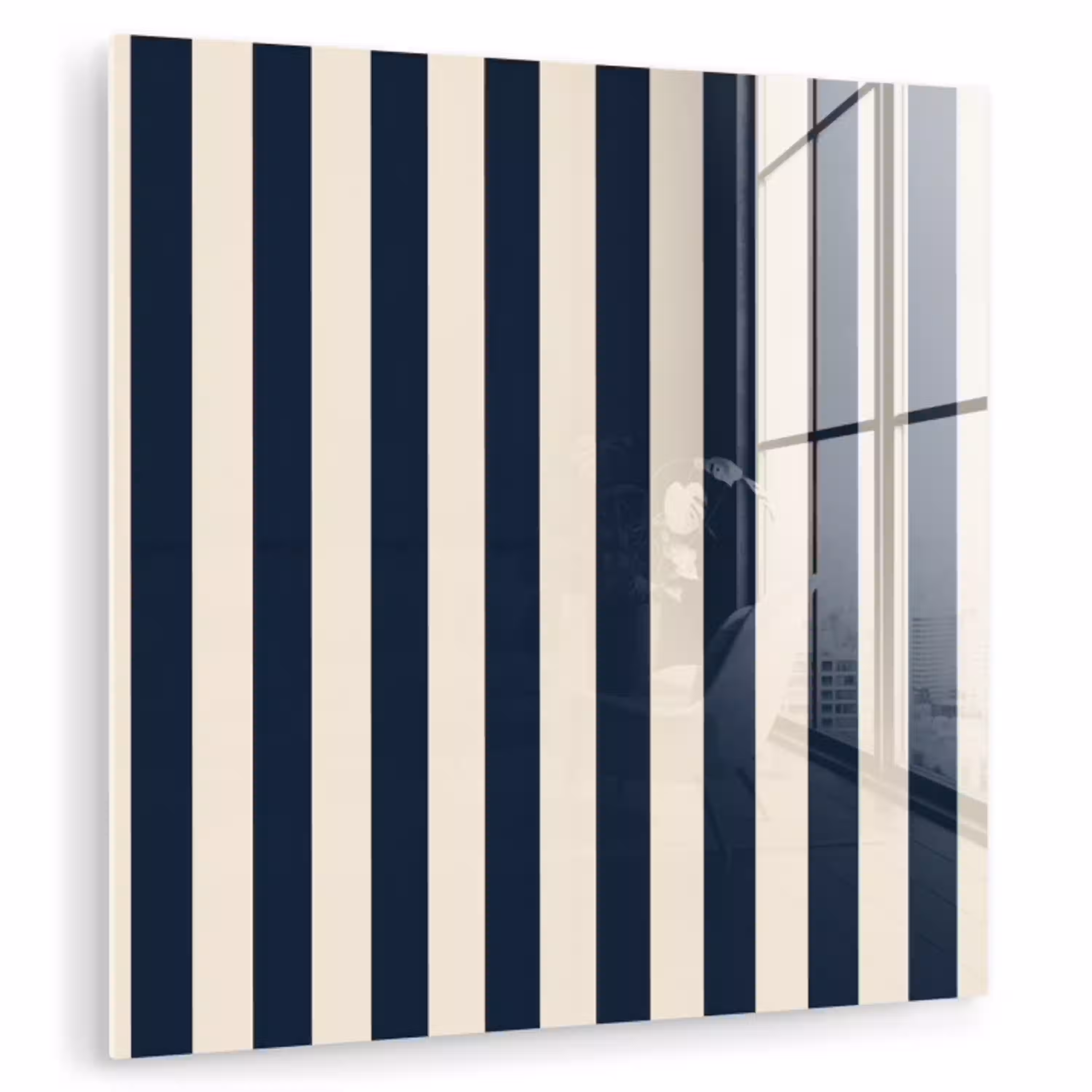 Verticale strepen - Blauw - Crème plexiglas 5mm klein 11 -zzzproduct_nieuw
