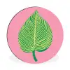 Illustratie - Blad - Minimalistisch - Groen Wandcirkel aluminium klein -3d