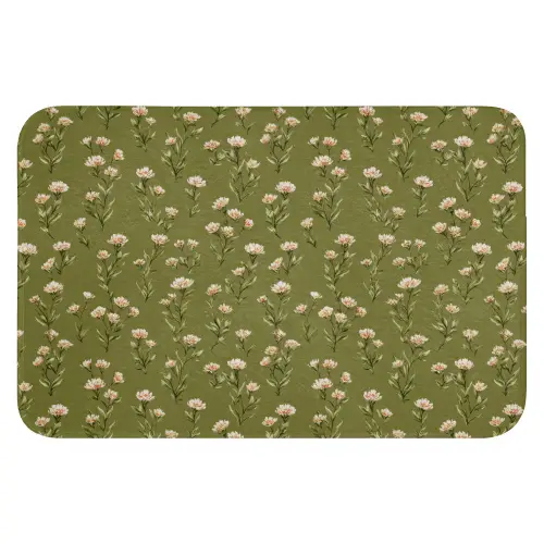 Landelijk - Bloemen -  Groen WCmat klein 1009 -3d